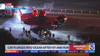 Crash on PCH sends car into ocean