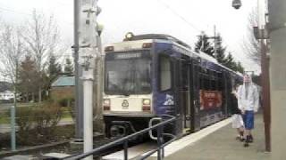 Portland MAX Blue Line bound for Hillsboro at Merlo Rd/ SW 158th Ave