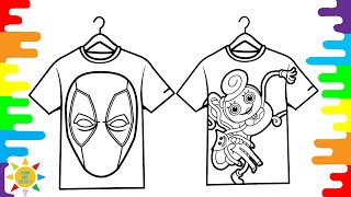 Mommy Long Legs T-shirt Coloring Pages | Avengers T-shirt Coloring |@drawandcolortv
