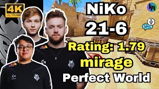 NiKo (21-6) w/m0NESY/malbsMd (mirage) | Perfect World | Dec 9, 2024 #cs2 #pov