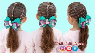 Penteado Infantil com Ligas e Amarração | Easy Hairstyle with Rubber Band for Girls🌵🦙🥰