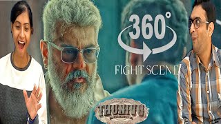 Thunivu Movie 360• Fight Scene Reaction | Thunivu Movie Scene Reaction | Ajith Kumar | H Vinoth