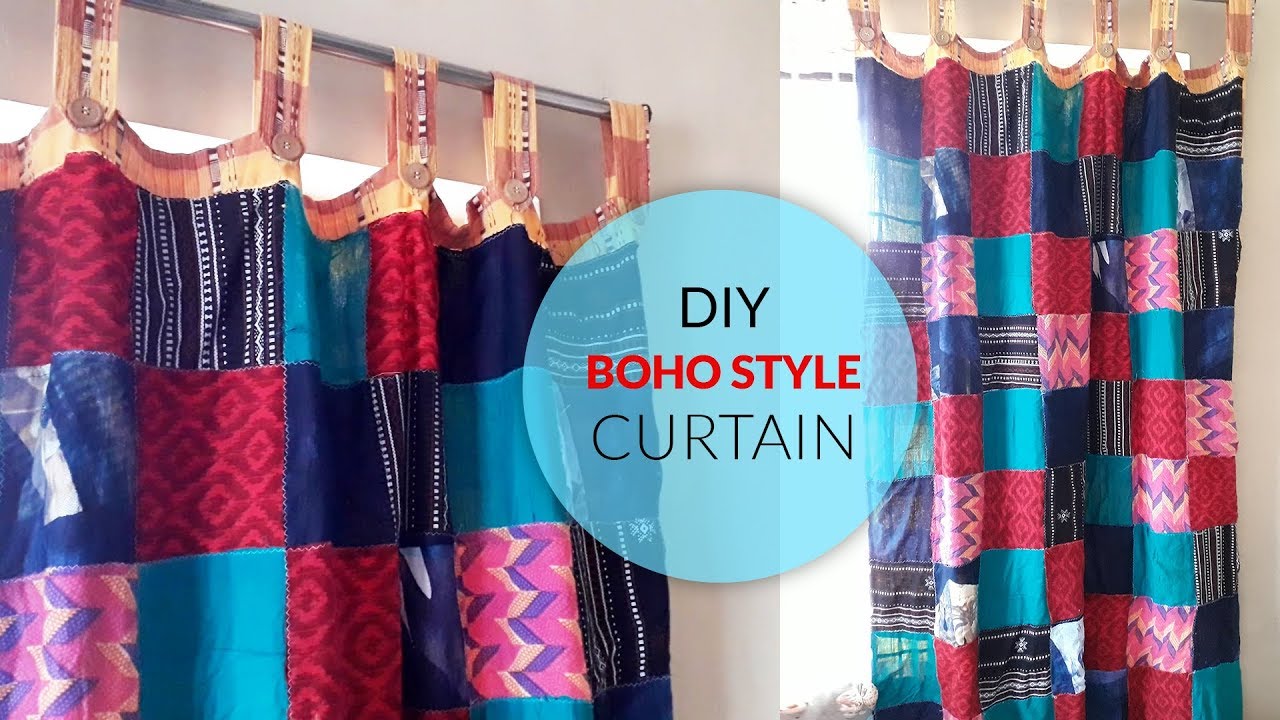 Easy DIY Curtains From Old Clothes | Homemade Kantha Stitch Curtain ...