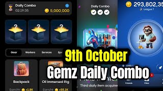 Gemz Daily Combo 9 October | Gemz Daily Code 9 October | Daily Combo Today