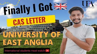 CAS Letter from UEA | University of East Anglia | Norwich l England 🇬🇧 | September Intake 2023 |
