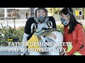 Creative father designs safety pod to protect baby from coronavirus in China