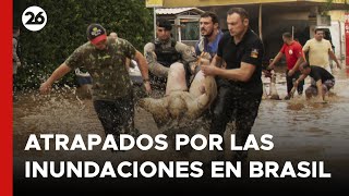 BRASIL | Rescataron a atrapados por las inundaciones en un hotel de Porto Alegre