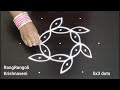 Sukravaram Muggulu🍀5x3 dots Easy Friday Kolam🍀Simple Rangoli🍀RangRangoli Krishnaveni