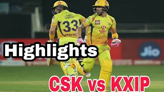 IPL 2020 18thMatch Highlights|CSK Vs KXIP|IPL 2020 Highlights|Ipl highlights today's match|ipl2020