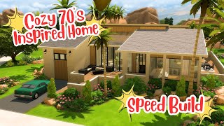 70s Inspired Mid-Century Modern Home! | The Sims 4 | SPEED BUILD