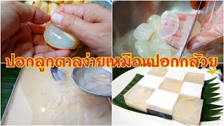 กับข้าวกับปลาโอ 720 วุ้นลูกตาลลอยแก้วกะทิสด แช่เย็นๆ ชื่นใจ Toddy  Palm seed coconut milk Agar Agar