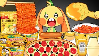 💛 Convenience Store Yellow Food Mukbang - Bunzo Bunny | POPPY PLAYTIME CHAPTER 2 Animation 🧀 | ASMR