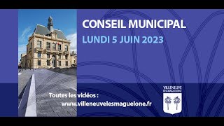 Conseil municipal du 5 juin 2023