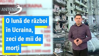 O lună de război în Ucraina, zeci de mii de morţi