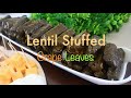 How to Make Lentil Stuffed Grape Leaves | Vegetarian Stuffed Grape Leaves | Authentic Recipe