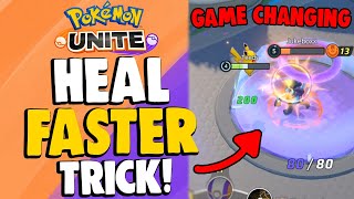 POKEMON UNITE How to Heal FASTER at Goal Zones Trick | It's GAME CHANGING! | Heal Guide