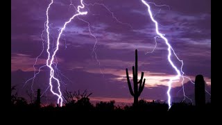 Thunderstorm Sounds for Deep Sleeping 😴 💤 Arizona Desert Monsoon Sounds ✨🌵⚡️ Sleep Faster \u0026 Longer