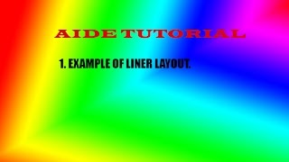 AIDE TUTORIAL. 5. LINER LAYOUT