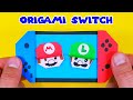 Origami Nintendo Switch with Super Mario and Luigi. Super Mario DIY. How to make PAPER CRAFT for FAN