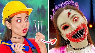 HALLOWEEN MAKEUP AND COSTUMES DIY IDEAS || Spooky SFX Makeup Tutorials! Pranks On Friends by 123 GO!
