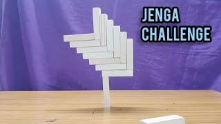 Making Things Stand On One Jenga Block | How to Play Building Blocks Ballance | Jenga Build Idea