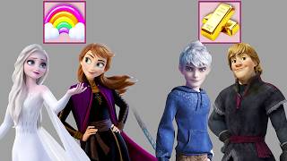 Epic Glow Up! Rainbow vs Gold Transformation 🌈✨ | Elsa, Anna, Jack Frost & Kristoff