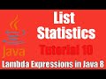 List Statistics - Lambda Expressions In Java 8: Tutorial 10