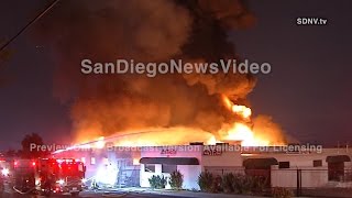 2ND ALARM FIRE DESTROYS BUSINESS *INCREDIBLE FLAMES*, EL CAJON