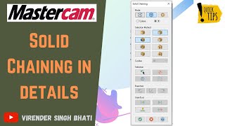 Solid Chain Selection method in Mastercam || Solid Chaining || Solid model chain selection methods