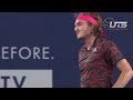 tsitsipas hits 3 point winner at ultimate tennis showdown