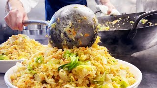 １３人分の鮭レタス炒飯を一気に作る調理動画【まかない】  Fried rice with Salmon and Lettuces for 13 people