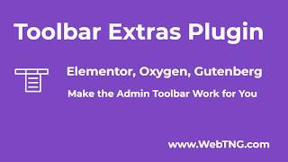 Toolbar Extras - Make the Admin Toolbar Work for You