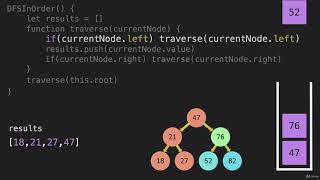 9 DFS InOrder Code Algorithm Tree Traversal Intro JavaScript