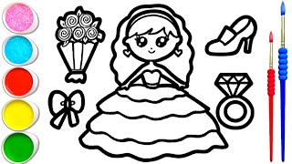 How to Draw a Beautiful Princess Girl Easy and Cute drawing easy with colours