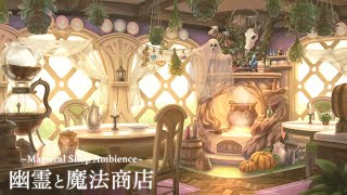 Relaxing Magical Shop Ambience/Japanese anime atmosphere/clacking fire, bird song /6hour