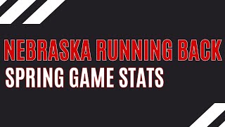 Nebraska running back spring game stats