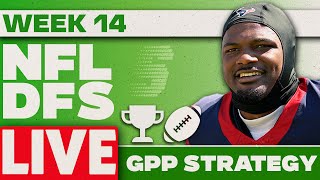 NFL DFS Tournament Strategy Week 14 Picks | NFL DFS Strategy