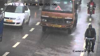 CCTV CAMERA traffic day night clip