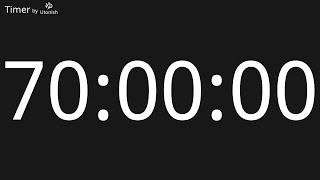 70 Hour Countup Timer