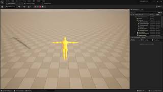 UnrealEngine5 テスト : Charcterのブループリントクラス作成後プレイ