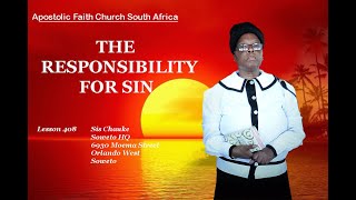 Sis Chauke, Lesson 408. Apostolic Faith Church Live Broadcast