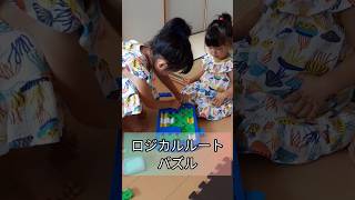 ロジカルルートパズル🌟くもんのおもちゃ🌈2歳と4歳でも遊べたよ🤣