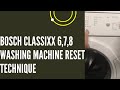 Bosch Classixx 6 Washing Machine Reset