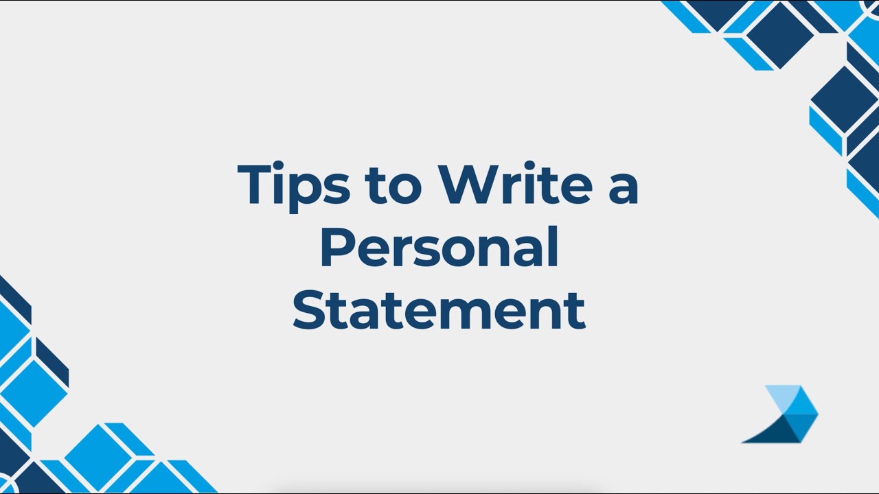 Tips To Write A Personal Statement Youtube