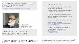 R. Sivakumar | Tagore’s Self-discovery as an Artist: Celebrating Rabindranath Tagore at UC Berkeley