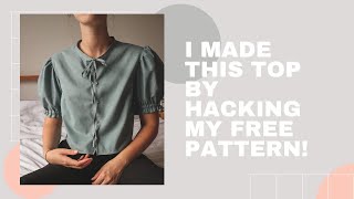 HOW TO HACK THE FRONT TIE TOP PATTERN (FREE PDF PATTERN)