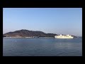 〜風景と自然の音〜【佐渡汽船　カーフェリー　おけさ丸　ドック中　　sado kisen car ferry okesa maru】 海、船、波、空、雲、島、水平線