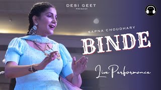 Binde | Sapna Choudhary Dance Performance | New Haryanvi Song 2023