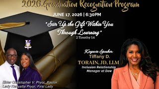 2026 Graduation Recognition program, keynote Speaker will be Tiffany D. Torain, JD, LLM