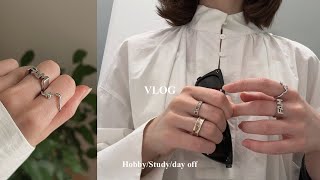 Vlog.社会人の日常:)雨の日に最適な趣味🤖最近購入したリングをつけてお出かけした休日